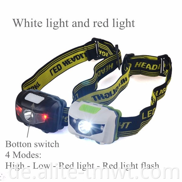 3W Scheinwerfer rot blinkendes Licht 1 + 2 LED -Kunststoff -Scheinwerfer für Helm